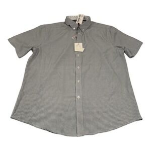 International Report Button Down Shirt Men's XL Blue 4 Way Stretch Collared NWT